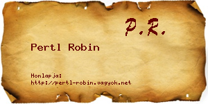 Pertl Robin névjegykártya